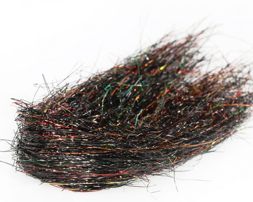 Fine 3D Tinsel Hair, Fiery Black UVR / 95